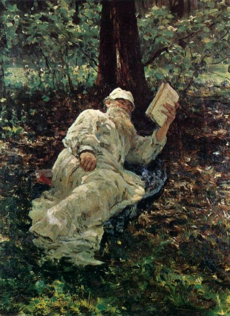 Tolstoi descansando en el bosque. (Ilya Repin, 1891)